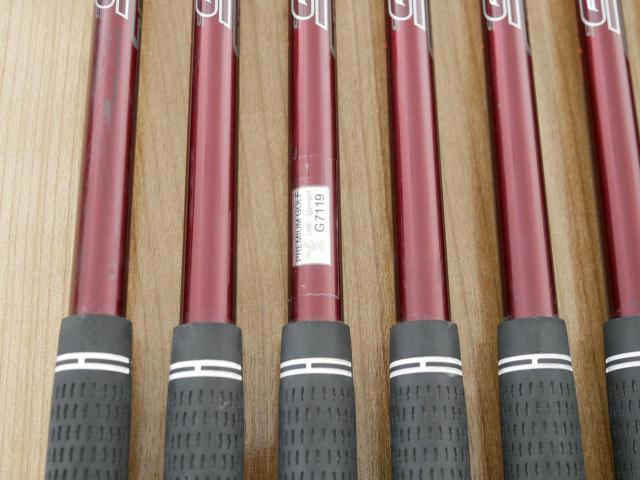 Iron set : PRGR : ชุดเหล็ก PRGR RS Red (รุ่นปี 2020 หน้าเด้ง ตีไกลมาก) มีเหล็ก 6-Pw,Aw,Sw (7 ชิ้น) ก้านกราไฟต์ Fujikura Speeder Evolution Flex R