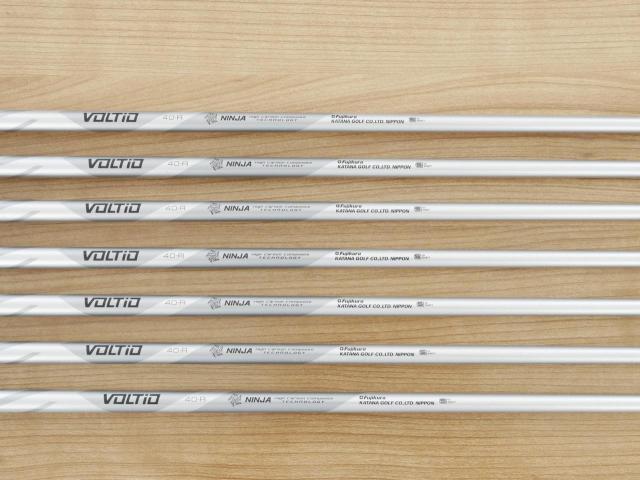 Iron set : Katana : ชุดเหล็ก Katana Voltio NINJA Model V (ปี 2020 หน้าเด้ง ตีไกล) มีเหล็ก 6-Pw,Aw,Sw (7 ชิ้น) ก้านกราไฟต์ Fujikura Voltio 40 Flex R