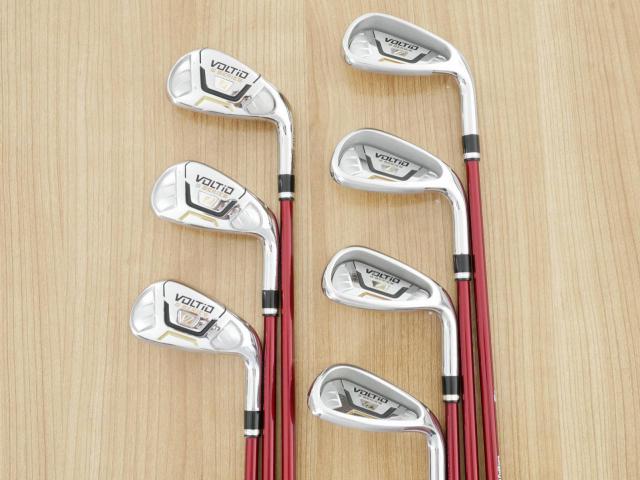 Iron set : Katana : ชุดเหล็ก Katana Voltio IV G Series I Silver (ปี 2017) มีเหล็ก 6-Pw,Aw,Sw (7 ชิ้น เหล็กยาวเป็นกระเทย) ก้านกราไฟต์ Fujikura Speeder 360 Flex R