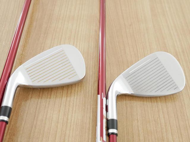 Iron set : Katana : ชุดเหล็ก Katana Voltio IV G Series I Silver (ปี 2017) มีเหล็ก 6-Pw,Aw,Sw (7 ชิ้น เหล็กยาวเป็นกระเทย) ก้านกราไฟต์ Fujikura Speeder 360 Flex R