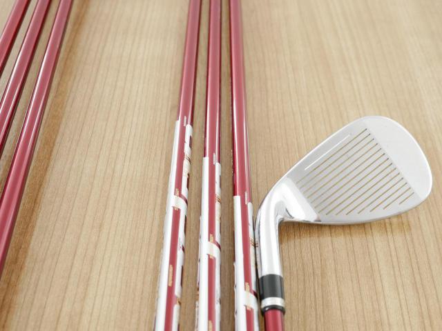 Iron set : Katana : ชุดเหล็ก Katana Voltio IV G Series I Silver (ปี 2017) มีเหล็ก 6-Pw,Aw,Sw (7 ชิ้น เหล็กยาวเป็นกระเทย) ก้านกราไฟต์ Fujikura Speeder 360 Flex R