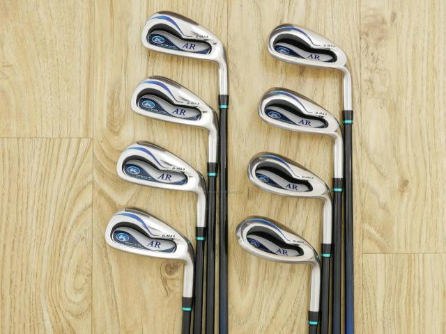 Iron set : Kasco : ชุดเหล็ก Kasco D-Max AR (ใบใหญ่หน้าเด้ง ไกล) มีเหล็ก 5-Pw,Aw,Sw (8 ชิ้น) ก้านกราไฟต์ Flex R