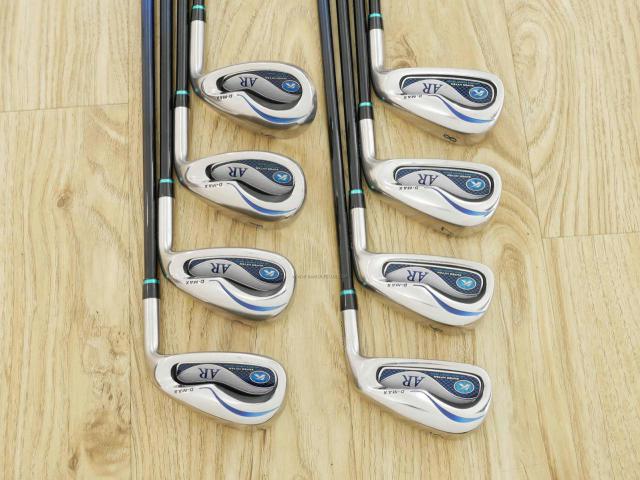 Iron set : Kasco : ชุดเหล็ก Kasco D-Max AR (ใบใหญ่หน้าเด้ง ไกล) มีเหล็ก 5-Pw,Aw,Sw (8 ชิ้น) ก้านกราไฟต์ Flex R