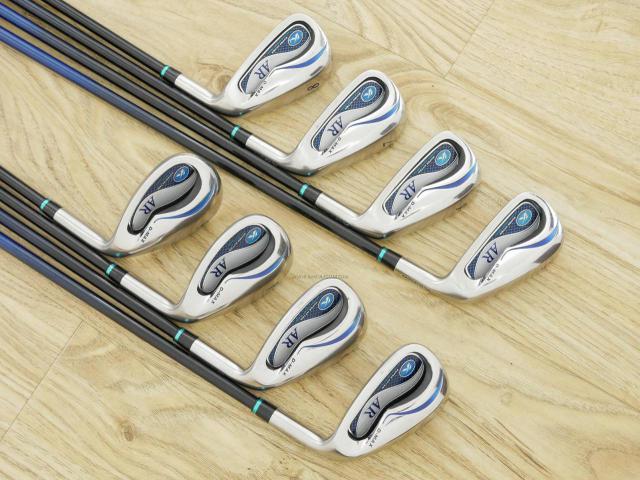 Iron set : Kasco : ชุดเหล็ก Kasco D-Max AR (ใบใหญ่หน้าเด้ง ไกล) มีเหล็ก 5-Pw,Aw,Sw (8 ชิ้น) ก้านกราไฟต์ Flex R