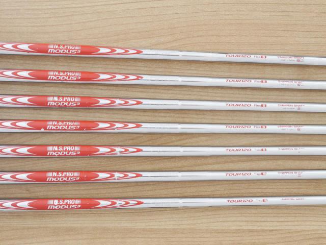 Iron set : PRGR : ชุดเหล็ก PRGR 01 Forged (Titanium Core ปี 2021) มีเหล็ก 4-Pw (7 ชิ้น) ก้านเหล็ก NS Pro MODUS 120 Flex S