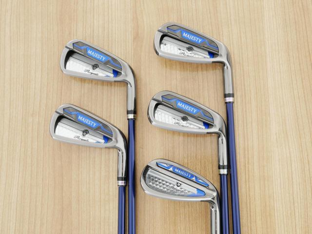 Iron set : Maruman : ชุดเหล็ก Maruman Majesty Royale (รุ่นท๊อปสุด ออกปี 2024 ของใหม่ 9 หมื่นบาท) มีเหล็ก 7-Pw,Aw (5 ชิ้น เบอร์ 7 ตีระยะเท่าเบอร์ 6 ของรุ่นอื่น) ก้านกราไฟต์ Flex R2