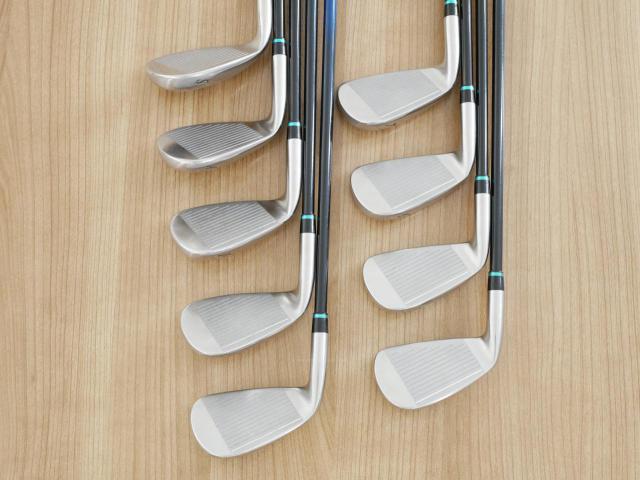Iron set : Kasco : ชุดเหล็ก Kasco D-Max AR (ใบใหญ่หน้าเด้ง ไกล) มีเหล็ก 4-Pw,Aw,Sw (9 ชิ้น) ก้านกราไฟต์ Flex R