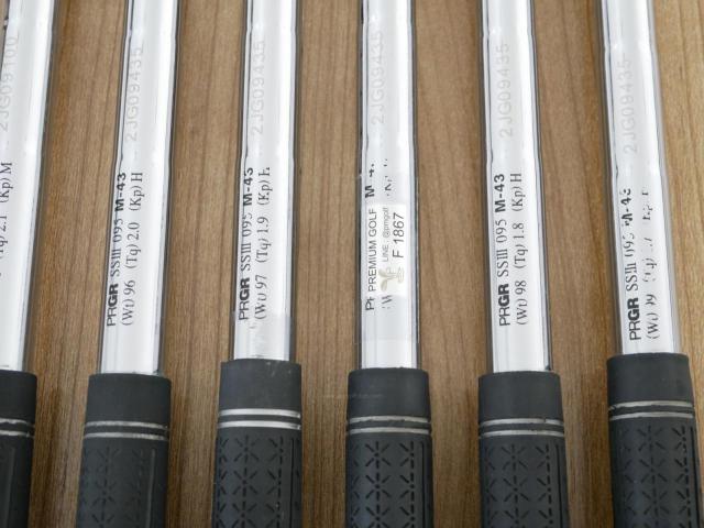Iron set : PRGR : ชุดเหล็ก PRGR ID Nabla X Black มีเหล็ก 5-Pw (6 ชิ้น) ก้านเหล็ก SSIII 95 M-43 Flex S