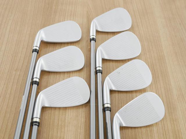 Iron set : PRGR : **มีตำหนิ** ชุดเหล็ก PRGR Egg PF Forged (รุ่นปี 2019 ตีง่ายและไกลมากๆ โกงสุดๆ) มีเหล็ก 7-Pw,Aw,As,Sw (7 ชิ้น) ก้านกราไฟต์ M-37 Flex R