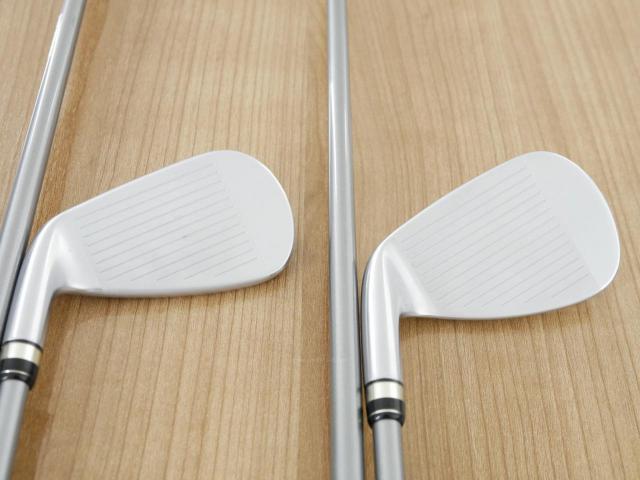 Iron set : PRGR : **มีตำหนิ** ชุดเหล็ก PRGR Egg PF Forged (รุ่นปี 2019 ตีง่ายและไกลมากๆ โกงสุดๆ) มีเหล็ก 7-Pw,Aw,As,Sw (7 ชิ้น) ก้านกราไฟต์ M-37 Flex R