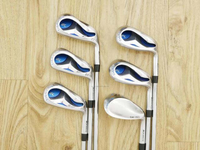 Iron set : Kasco : ชุดเหล็ก Kasco Dolphin (ใบใหญ่ ตีง่ายมาก หน้าเด้ง หน้าบางเพียง 2.2 มิล) มีเหล็ก 5-Pw (6 ชิ้น) ก้านเหล็ก NS Pro 950 Flex R