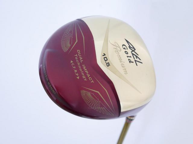 Driver : Tsuruya : ไดรเวอร์ Tsuruya AXEL Gold Premium IV (รุ่นปี 2021 ตัวท๊อป หน้าเด้งสุดๆ COR 0.87 ของใหม่ 4 หมื่น) Loft 10.5 Flex S