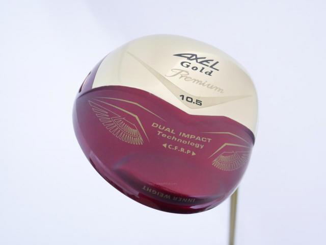 Driver : Tsuruya : ไดรเวอร์ Tsuruya AXEL Gold Premium IV (รุ่นปี 2021 ตัวท๊อป หน้าเด้งสุดๆ COR 0.87 ของใหม่ 4 หมื่น) Loft 10.5 Flex S