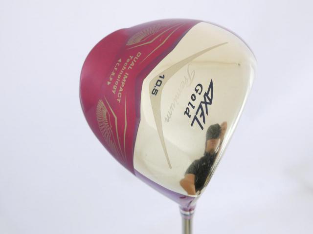 Driver : Tsuruya : ไดรเวอร์ Tsuruya AXEL Gold Premium IV (รุ่นปี 2021 ตัวท๊อป หน้าเด้งสุดๆ COR 0.87 ของใหม่ 4 หมื่น) Loft 10.5 Flex R