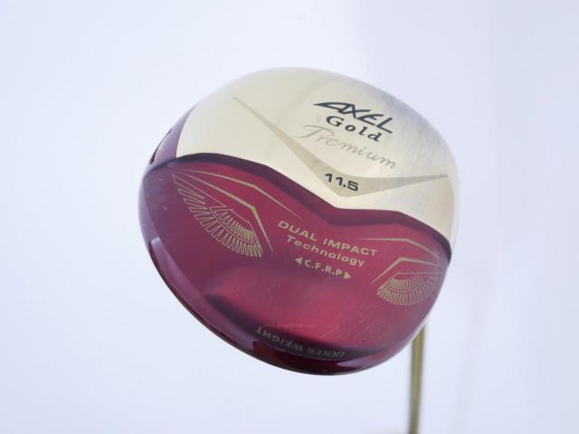Driver : Tsuruya : ไดรเวอร์ Tsuruya AXEL Gold Premium IV (รุ่นปี 2021 ตัวท๊อป หน้าเด้งสุดๆ COR 0.87 ของใหม่ 4 หมื่น) Loft 11.5 Flex R