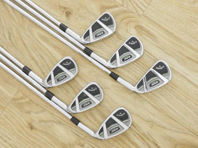 Iron set : Callaway : ชุดเหล็ก Callaway EPIC Pro (ปี 2018) มีเหล็ก 5-Pw (6 ชิ้น) ก้านเหล็ก Project X LZ 115g 5.5 Flex S