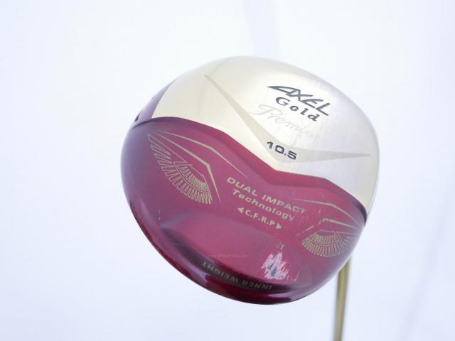 Driver : Tsuruya : ไดรเวอร์ Tsuruya AXEL Gold Premium IV (รุ่นปี 2021 ตัวท๊อป หน้าเด้งสุดๆ COR 0.87 ของใหม่ 4 หมื่น) Loft 10.5 Flex R