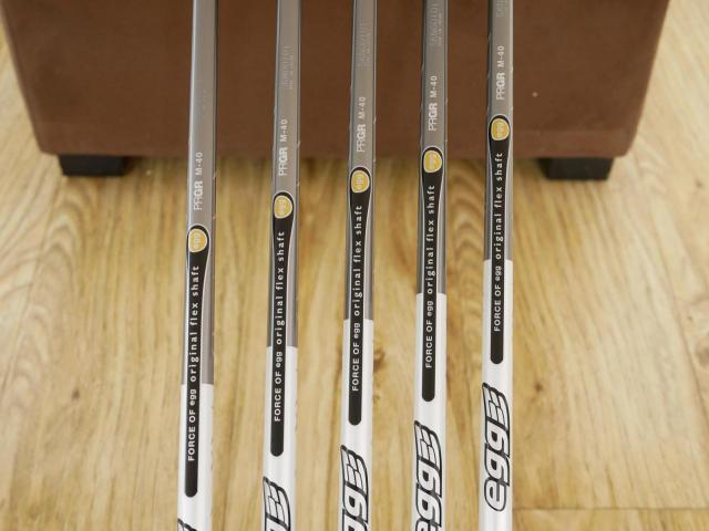 Iron set : PRGR : **ของใหม่ ยังไม่แกะพลาสติก** ชุดเหล็กกระเทย PRGR Super Egg Iron (ตัวท๊อปสุด หน้าเด้งเกินกฏ ใช้แข่งไม่ได้ ตีไกมลมากๆ) มีเหล็ก 6-Pw (5 ชิ้น) ก้านกราไฟต์ Flex SR (M-40)