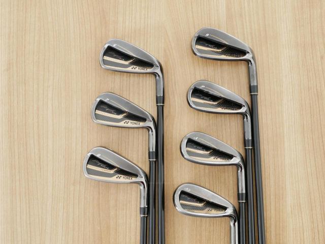 Iron set : Yonex : ชุดเหล็ก Yonex Royal E-Zone (รุ่นปี 2019 หน้าเด้งสุดๆ COR 0.82 ก้านดีมาก ตีไกลสุดๆ) มีเหล็ก 6-Pw,Aw,As (7 ชิ้น เหล็ก 6 ระยะเท่าเบอร์ 5 รุ่นอื่น) ก้านกราไฟต์ Flex R