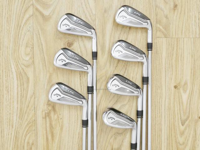 Iron set : Callaway : ชุดเหล็ก Callaway EPIC Forged Star (รุ่นท้อปสุด ปี 2020 ตีไกลกว่าปกติ 2 เบอร์) มีเหล็ก 5-Pw,Gw (7 ชิ้น) ก้านเหล็ก NS PRO ZELOS 7 FLEX S