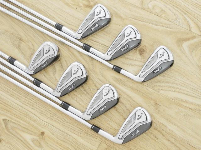 Iron set : Callaway : ชุดเหล็ก Callaway EPIC Forged Star (รุ่นท้อปสุด ปี 2020 ตีไกลกว่าปกติ 2 เบอร์) มีเหล็ก 5-Pw,Gw (7 ชิ้น) ก้านเหล็ก NS PRO ZELOS 7 FLEX S
