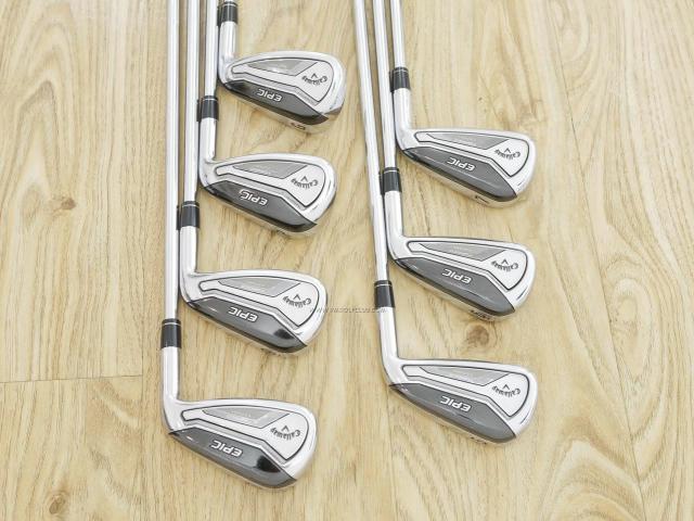 Iron set : Callaway : ชุดเหล็ก Callaway EPIC Forged Star (รุ่นท้อปสุด ปี 2020 ตีไกลกว่าปกติ 2 เบอร์) มีเหล็ก 5-Pw,Gw (7 ชิ้น) ก้านเหล็ก NS PRO ZELOS 7 FLEX S