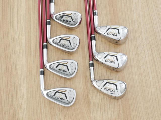 Iron set : Katana : ชุดเหล็ก Katana Voltio IV G Series I Silver (ปี 2017) มีเหล็ก 6-Pw,Aw,Sw (7 ชิ้น เหล็กยาวเป็นกระเทย) ก้านกราไฟต์ Fujikura Speeder 360 Flex R