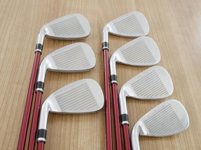 Iron set : Katana : ชุดเหล็ก Katana Voltio IV G Series I Silver (ปี 2017) มีเหล็ก 6-Pw,Aw,Sw (7 ชิ้น เหล็กยาวเป็นกระเทย) ก้านกราไฟต์ Fujikura Speeder 360 Flex R