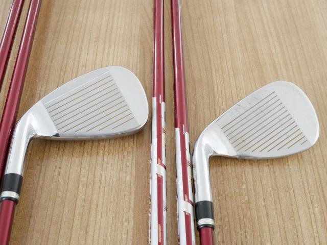 Iron set : Katana : ชุดเหล็ก Katana Voltio IV G Series I Silver (ปี 2017) มีเหล็ก 6-Pw,Aw,Sw (7 ชิ้น เหล็กยาวเป็นกระเทย) ก้านกราไฟต์ Fujikura Speeder 360 Flex R