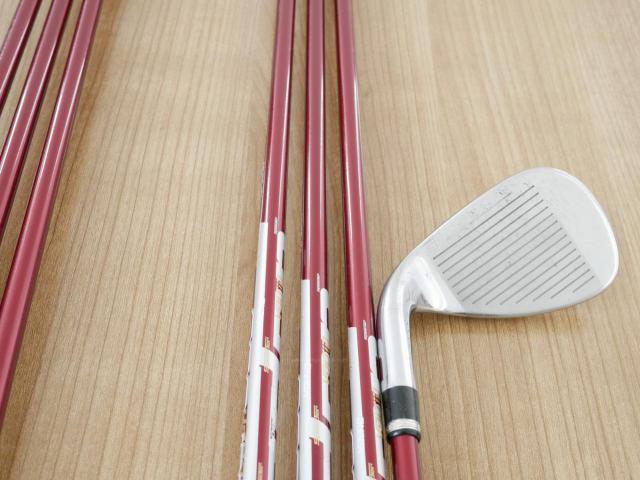 Iron set : Katana : ชุดเหล็ก Katana Voltio IV G Series I Silver (ปี 2017) มีเหล็ก 6-Pw,Aw,Sw (7 ชิ้น เหล็กยาวเป็นกระเทย) ก้านกราไฟต์ Fujikura Speeder 360 Flex R