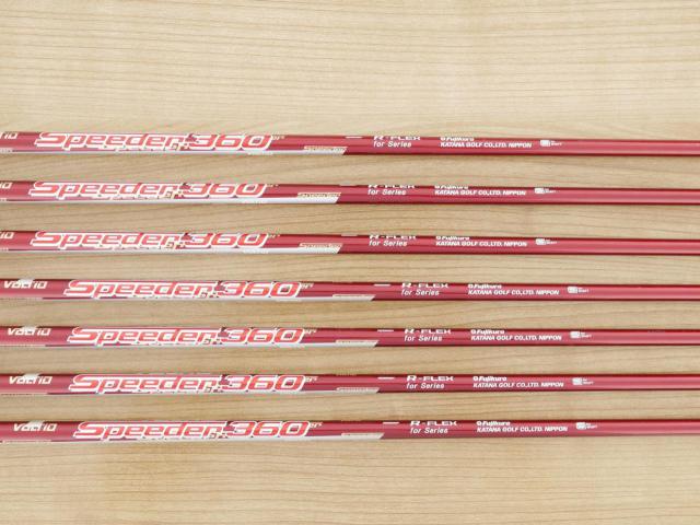 Iron set : Katana : ชุดเหล็ก Katana Voltio IV G Series I Silver (ปี 2017) มีเหล็ก 6-Pw,Aw,Sw (7 ชิ้น เหล็กยาวเป็นกระเทย) ก้านกราไฟต์ Fujikura Speeder 360 Flex R