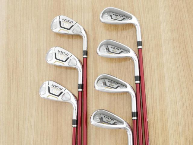 Iron set : Katana : ชุดเหล็ก Katana Voltio IV G Series I Silver (ปี 2017) มีเหล็ก 6-Pw,Aw,Sw (7 ชิ้น เหล็กยาวเป็นกระเทย) ก้านกราไฟต์ Fujikura Speeder 360 Flex R