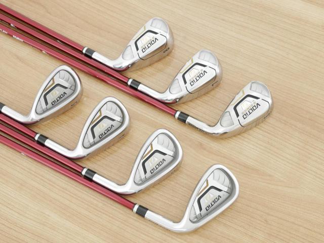 Iron set : Katana : ชุดเหล็ก Katana Voltio IV G Series I Silver (ปี 2017) มีเหล็ก 6-Pw,Aw,Sw (7 ชิ้น เหล็กยาวเป็นกระเทย) ก้านกราไฟต์ Fujikura Speeder 360 Flex R