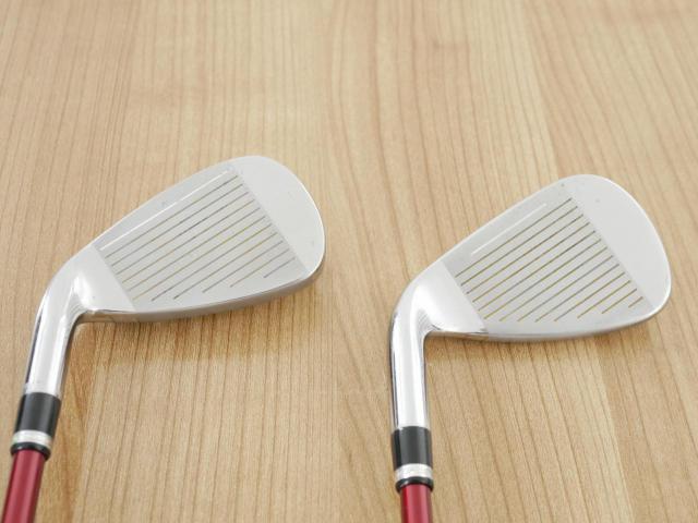 Iron set : Katana : ชุดเหล็ก Katana Voltio IV G Series I Silver (ปี 2017) มีเหล็ก 6-Pw,Aw,Sw (7 ชิ้น เหล็กยาวเป็นกระเทย) ก้านกราไฟต์ Fujikura Speeder 360 Flex R