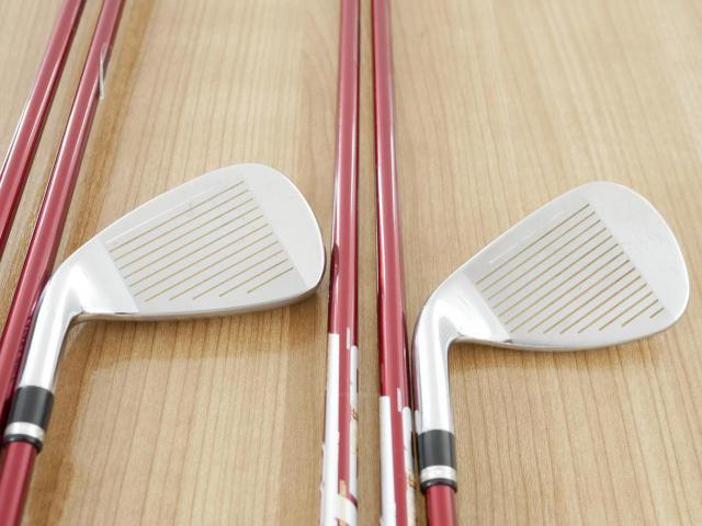 Iron set : Katana : ชุดเหล็ก Katana Voltio IV G Series I Silver (ปี 2017) มีเหล็ก 6-Pw,Aw,Sw (7 ชิ้น เหล็กยาวเป็นกระเทย) ก้านกราไฟต์ Fujikura Speeder 360 Flex R