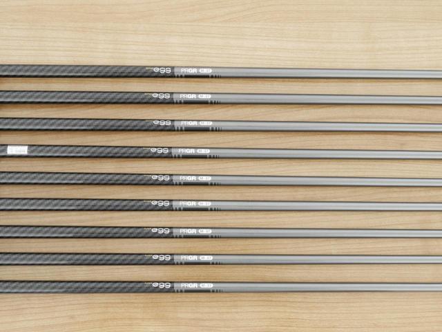 Iron set : PRGR : ชุดเหล็กกระเทย PRGR Super Egg Iron (รุ่นปี 2023 ตัวท๊อปสุด หน้าเด้งเกินกฏ ใช้แข่งไม่ได้ ตีไกลมากๆ) มีเหล็ก 5-Pw,Aw,As,Sw (9 ชิ้น เต็มเซ็ต) ก้านกราไฟต์ Flex R (M-37)