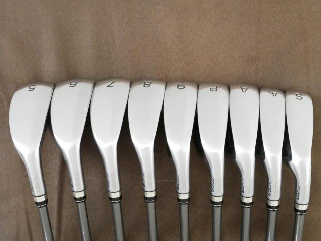 Iron set : PRGR : ชุดเหล็กกระเทย PRGR Super Egg Iron (รุ่นปี 2023 ตัวท๊อปสุด หน้าเด้งเกินกฏ ใช้แข่งไม่ได้ ตีไกลมากๆ) มีเหล็ก 5-Pw,Aw,As,Sw (9 ชิ้น เต็มเซ็ต) ก้านกราไฟต์ Flex R (M-37)