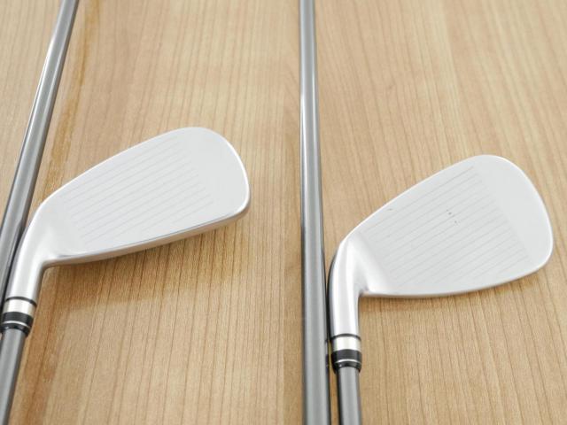 Iron set : PRGR : ชุดเหล็กกระเทย PRGR Super Egg Iron (รุ่นปี 2023 ตัวท๊อปสุด หน้าเด้งเกินกฏ ใช้แข่งไม่ได้ ตีไกลมากๆ) มีเหล็ก 5-Pw,Aw,As,Sw (9 ชิ้น เต็มเซ็ต) ก้านกราไฟต์ Flex R (M-37)