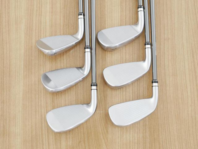 Iron set : PRGR : ชุดเหล็กกระเทย PRGR Super Egg Iron (รุ่นปี 2023 ตัวท๊อปสุด หน้าเด้งเกินกฏ ใช้แข่งไม่ได้ ตีไกลมากๆ) มีเหล็ก 7-Pw,Aw,As (6 ชิ้น) ก้านกราไฟต์ Flex R (M-37)