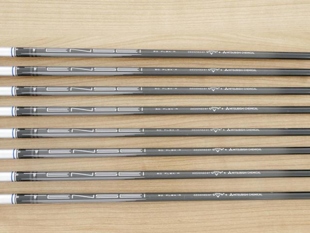 Iron set : Callaway : ชุดเหล็ก Callaway Paradym Ai Smoke HL (ออกปี 2024 ตีง่ายมาก ไกล Japan Spec.) มีเหล็ก 6-Pw,Aw,Gw,Sw (8 ชิ้น) ก้านกราไฟต์ Mitsubishi TENSEI 50 Flex R