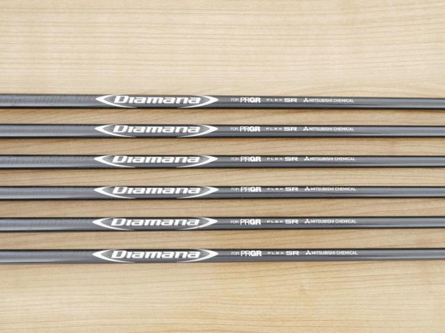 Iron set : PRGR : ชุดเหล็ก PRGR 02 Forged (ปี 2021 นุ่มมาก หายาก) มีเหล็ก 5-Pw (6 ชิ้น) ก้านกราไฟต์ Mitsubishi Diamana Flex SR