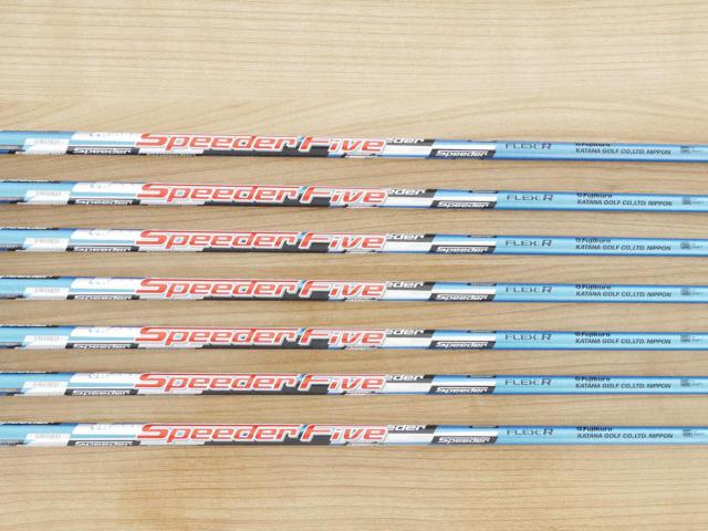 Iron set : Katana : ชุดเหล็ก Katana Sword GS-7 (หน้าเด้ง) มีเหล็ก 6-Pw,Aw,Sw (7 ชิ้น) ก้านกราไฟต์ Fujikura Speeder Five Flex R