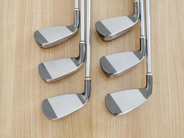 Iron set : PRGR : ชุดเหล็กกระเทย PRGR Super Egg Iron (ปี 2018 ตัวท๊อปสุด หน้าเด้งเกินกฏ ใช้แข่งไม่ได้ ตีไกมลมากๆ) มีเหล็ก 5-Pw (6 ชิ้น)  ก้านกราไฟต์ Flex R (M-37)