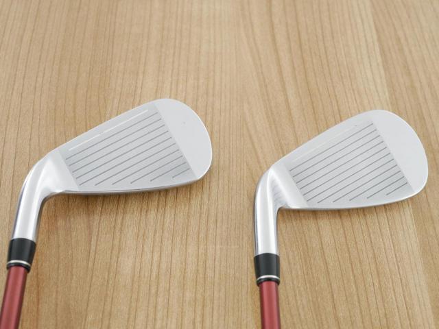 Iron set : PRGR : ชุดเหล็ก PRGR Red 505 (ใบใหญ่ หน้า Maraging ใส เด้ง) มีเหล็ก 5-Pw,Aw (7 ชิ้น) ก้านกราไฟต์ M-37 Flex R