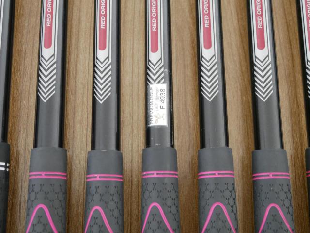 Iron set : PRGR : ชุดเหล็ก PRGR Red 505 (ใบใหญ่ หน้า Maraging ใส เด้ง) มีเหล็ก 5-Pw,Aw (7 ชิ้น) ก้านกราไฟต์ M-37 Flex R