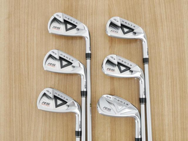 Iron set : PRGR : ชุดเหล็ก PRGR ID Nabla RS Titan Face (ปี 2015 หน้าเด้ง ตีไกล) มีเหล็ก 5-Pw (6 ชิ้น) ก้านกราไฟต์ Mitsubishi OTI 85 Flex SR