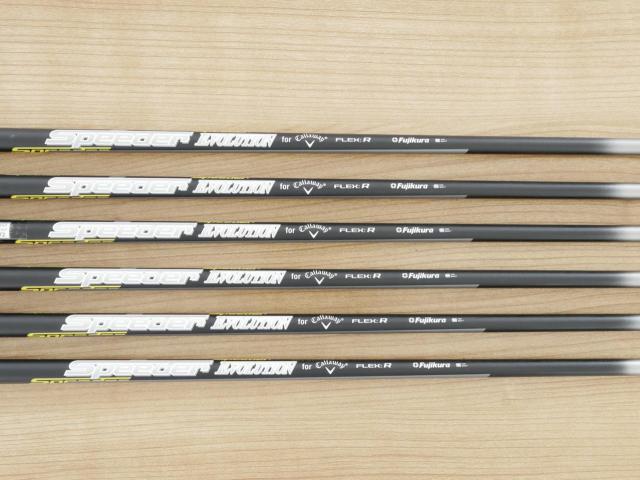 Iron set : Callaway : ชุดเหล็ก Callaway EPIC Forged Star (รุ่นท้อปสุด ปี 2020 ตีไกลกว่าปกติ 2 เบอร์) มีเหล็ก 6-Pw,Aw (6 ชิ้น) ก้านกราไฟต์ Fujikura Speeder Evolution Flex R