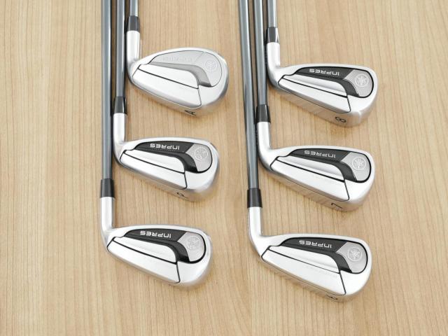 Iron set : Yamaha : ชุดเหล็ก Yamaha Inpres DriveStar Type D (รุ่นล่าสุด ออกปี 2024 ตีไกลที่สุด ไกลกว่าเหล็กทั่วไป 2 เบอร์ หน้าเด้งมากๆ) มีเหล็ก 6-Pw,Aw (6 ชิ้น) ก้านกราไฟต์ Fujikura Speeder NX M-425i Flex R