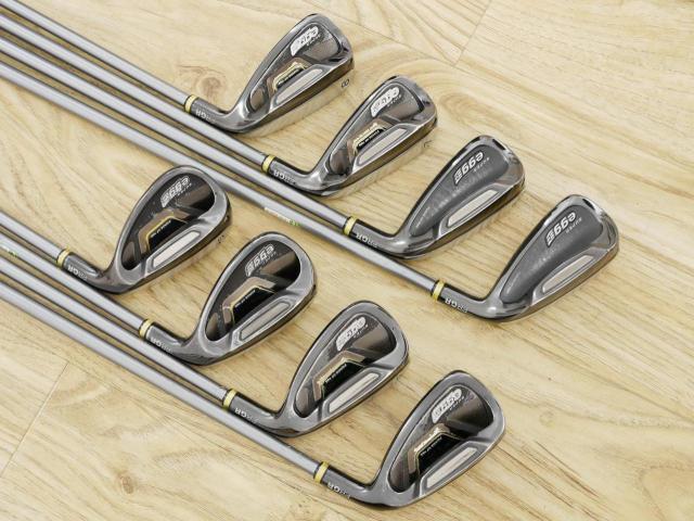 Iron set : PRGR : ชุดเหล็กกระเทย PRGR Super Egg Iron (ปี 2018 ตัวท๊อปสุด หน้าเด้งเกินกฏ ใช้แข่งไม่ได้ ตีไกมลมากๆ) มีเหล็ก 5-Pw,Aw,As (8 ชิ้น) ก้านกราไฟต์ Flex R2 (M-35)