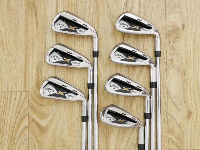 Iron set : Callaway : ชุดเหล็ก Callaway X Hot Pro มีเหล็ก 5-Pw,Sw (7 ชิ้น) ก้านเหล็ก NS Pro 950 Flex S